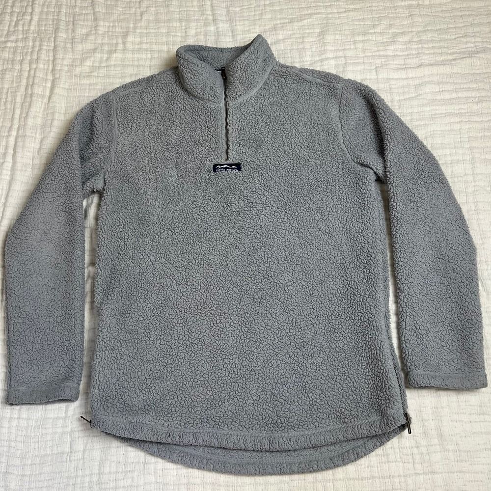 Lauren James Preptec Sherpa 1/4 Zip Sweatshirt Gray FSU Women's M Preppy
